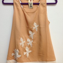 Peach bird tank 