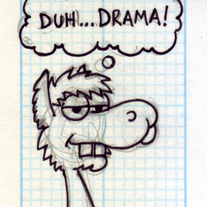 Sketch Card: Cletus the Llama