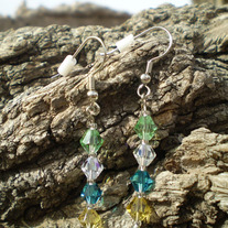 Four Colors Dangle Earrings