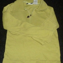 Long Sleeve Green Shirt with Heart Zipper-In Design Girls Size 6/6X