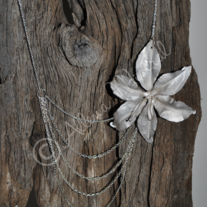 Fold Formed Flower Necklace