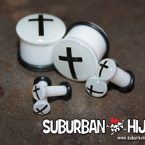 Glow in the Dark Cross Single Flare Plug