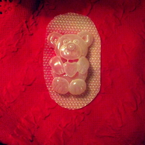 Teddy bear hugging heart resin mould