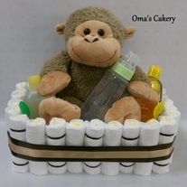 Monkey Diaper Basket