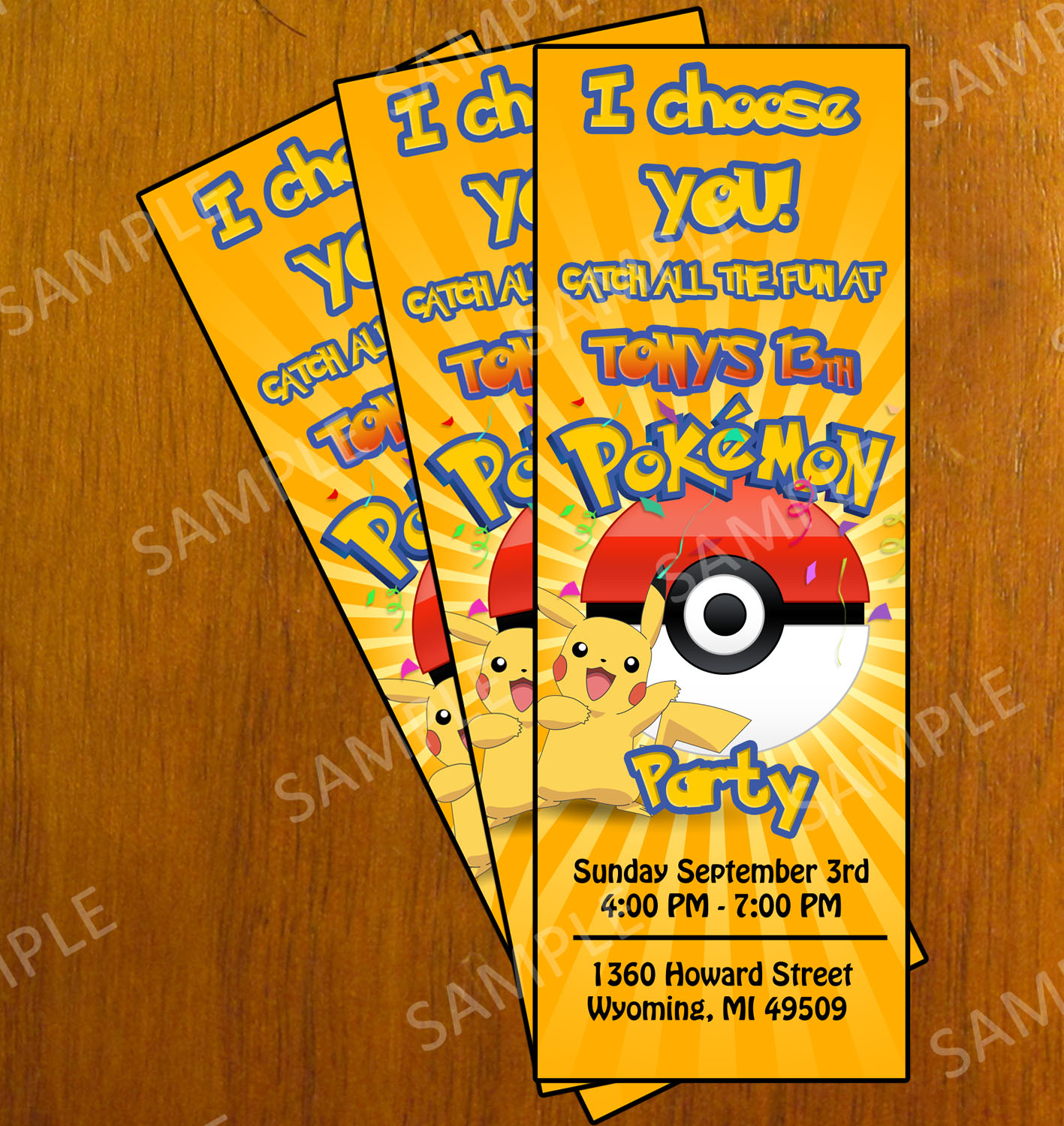 Pokemon Personalized Invitations pokemon personalized invitations images