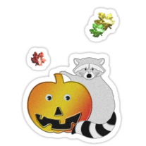 Halloween Raccoon Sticker