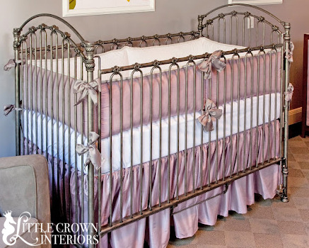 Lavender Silk Crib Bedding Set