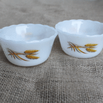 Fire King, 6oz. Wheat Pattern Bowls - Set of 2