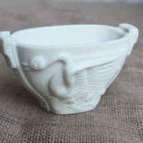 Macbeth-Evans White Swan Opaque Milk Glass Bowl