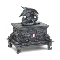 Carved Resting Dragon Treasure Box