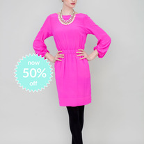 Emilee Dress-Hot Pink