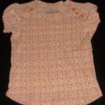 Peach Shirt with Flowers-Jumping Beans Size 5