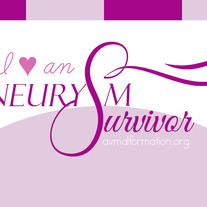"I <3 an Aneurysm Survivor" Sticker (Purple)
