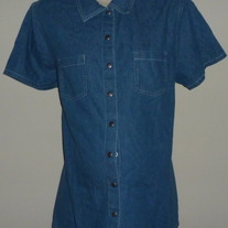 Denim Snap Shirt-Baby and Me Size Large