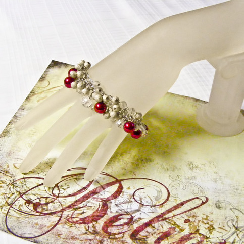 Red and White Cha-Cha Bracelet