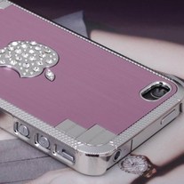 New Bling Sparkle Crystal Logo Pink Elegant iPhone Case