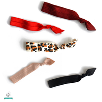 Luxurious Cheetah Hair Tie Set - Set of 5