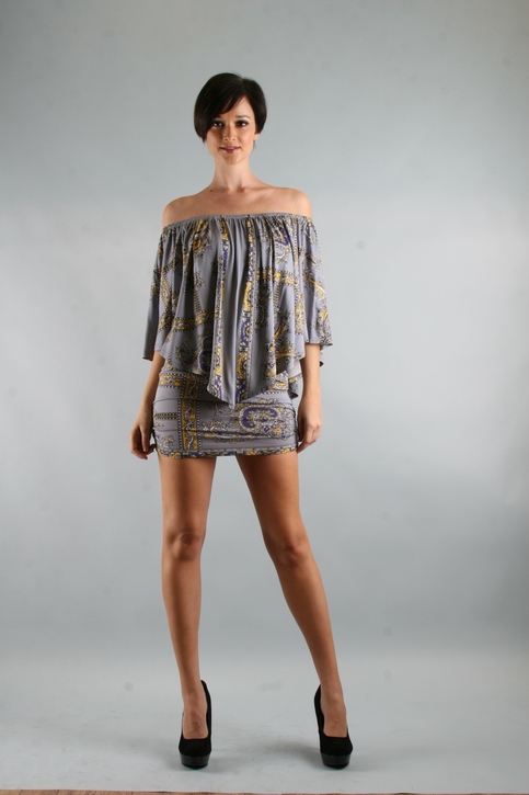 Green Apple | Voom by Joy Han Alexa Convertible Dress Grey | Online Store Powered by Storenvy :  voom designer dress womens dress off shoulder dress