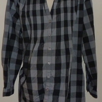 Gray/Black Top-Woman Within Size 1X