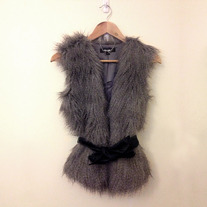 Forever New faux fur gilet XS