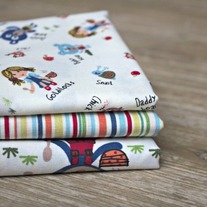 Michael Miller Goldilocks and the Three Bears Bundle (3 different half yard cuts)