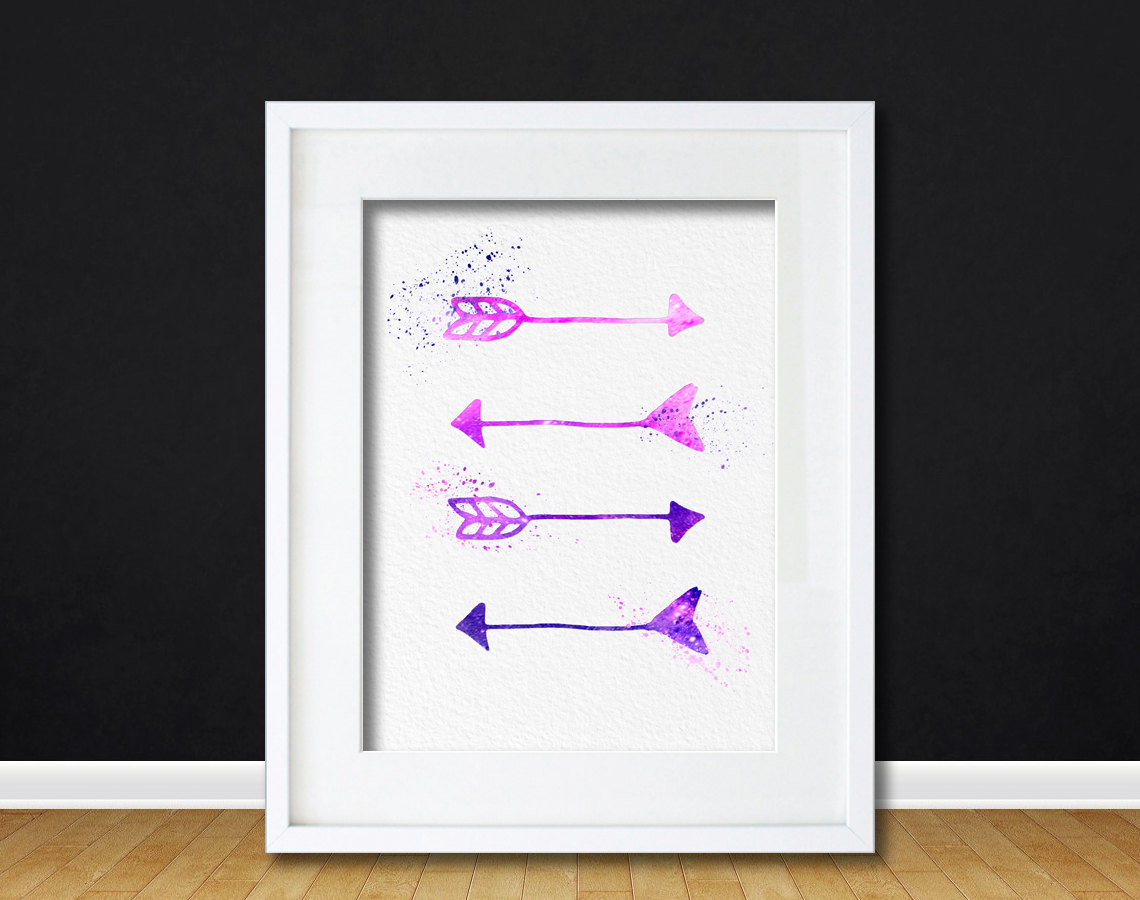 Arrow Wall Art watercolor art print four arrows modern 8x10 wall art decor wall Arrow Wall Art watercolor art print four arrows modern 8x10 wall art decor wall