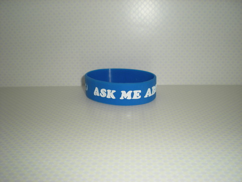 Ask Me About My Weiner Bracelet (Blue)