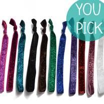 Thick Stretch Glitter Headband - You Pick the Color