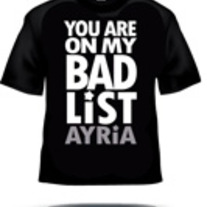 Bad List T-shirt (one left)
