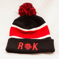 Kingdom Pom Beanie (Red/Black) 