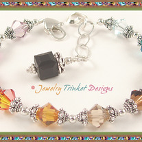 Sterling Silver Multi SWAROVSKI Crystal BRACELET Color Wheel