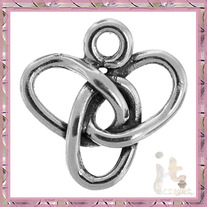 10mm Sterling Silver Knot CHARM For Earrings & Jewelry