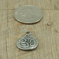 Om Pewter Charm