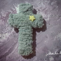 Fluffly Cross Brooch