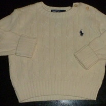 Creme Sweater-Polo Ralph Lauren Size 12 Months
