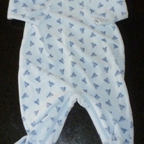 Blue Velour Sleeper-Baby Gap Size Up to 3 Months