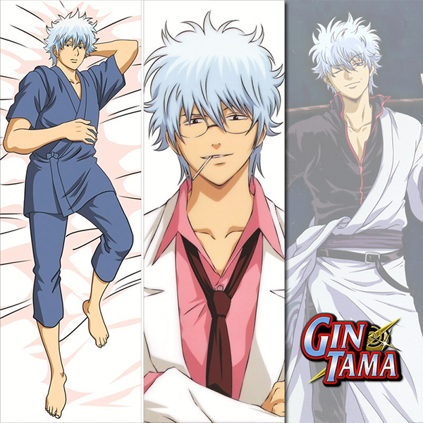 Anime Gintama Sakata Gintoki Dakimakura Hugging Body Pillow case 150*50