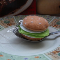 Kawaii Burger Cellphone Plush