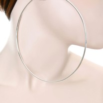 Oversized Hoop Earrings - Silver