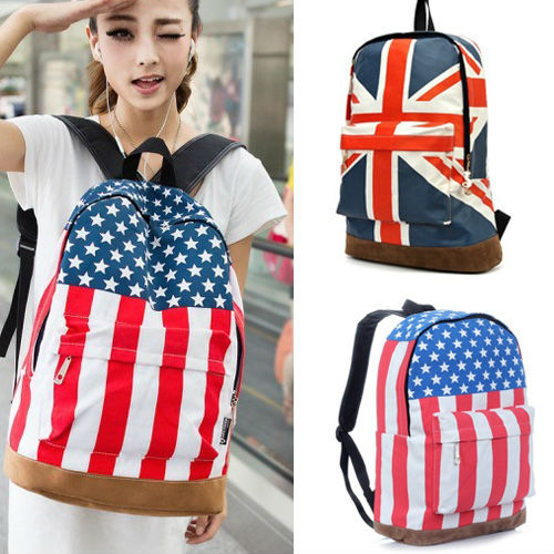 Union Jack / US Flag Canvas Backpack · We Are Forever Girl · Fashion