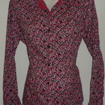 Black/Pink Floral Long Sleeve Top-Motherhood Maternity Size XL  SF0413