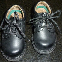 Black Lace Up Dress Shoes (Boy)-Sprockets Size 5