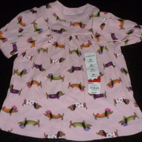 Long Sleeve Pink Dog Shirt-NEW-Jumping Beans Size 2T