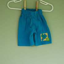 Bermuda Shorts 6m- Blue w/ applique