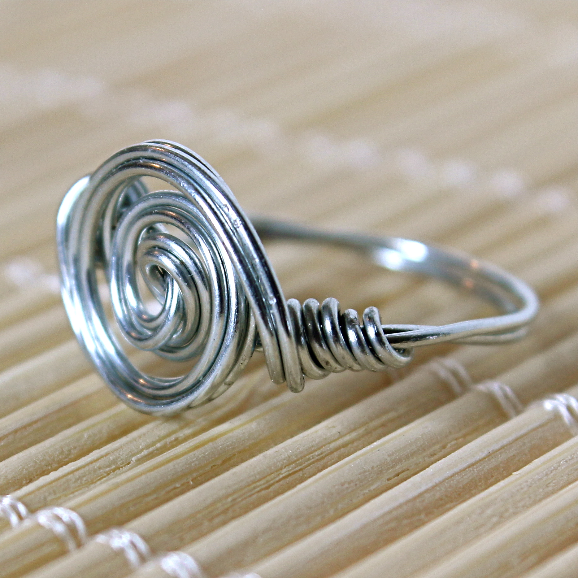Handmade Wire Wrap Swirl Ring on Storenvy