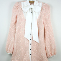 Pink Tunic with Bow Collar (Brand New)