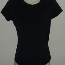Black Round Neck Short Sleeve Shirt-Liz Lange Maternity Size Small  SF0413