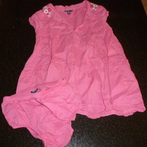 Pink Dress With Matching Bloomers-Baby Gap Size 18-24 Months  GS413