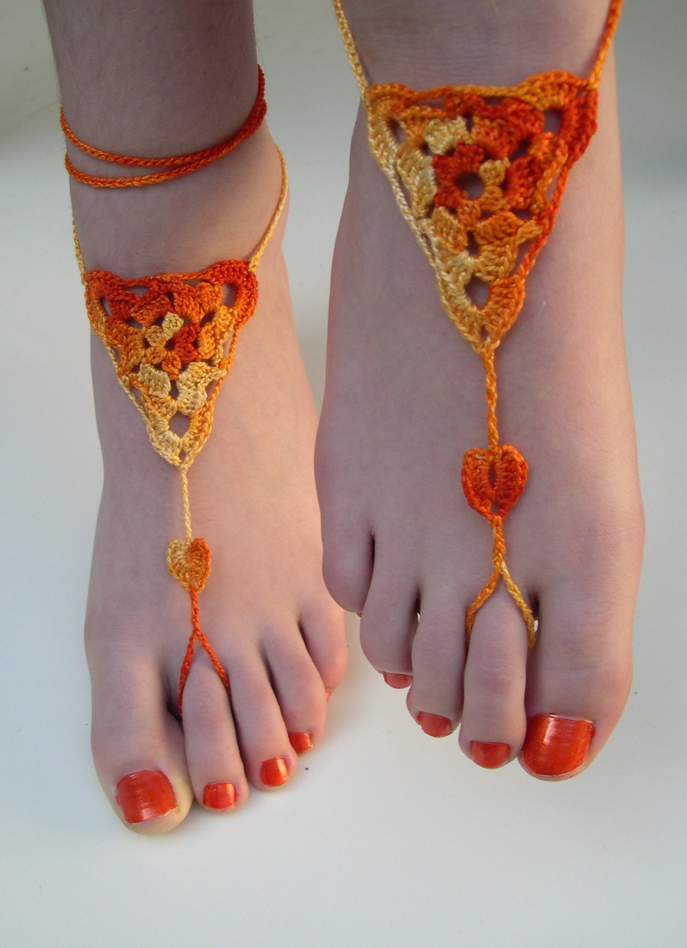 orange sandals for wedding