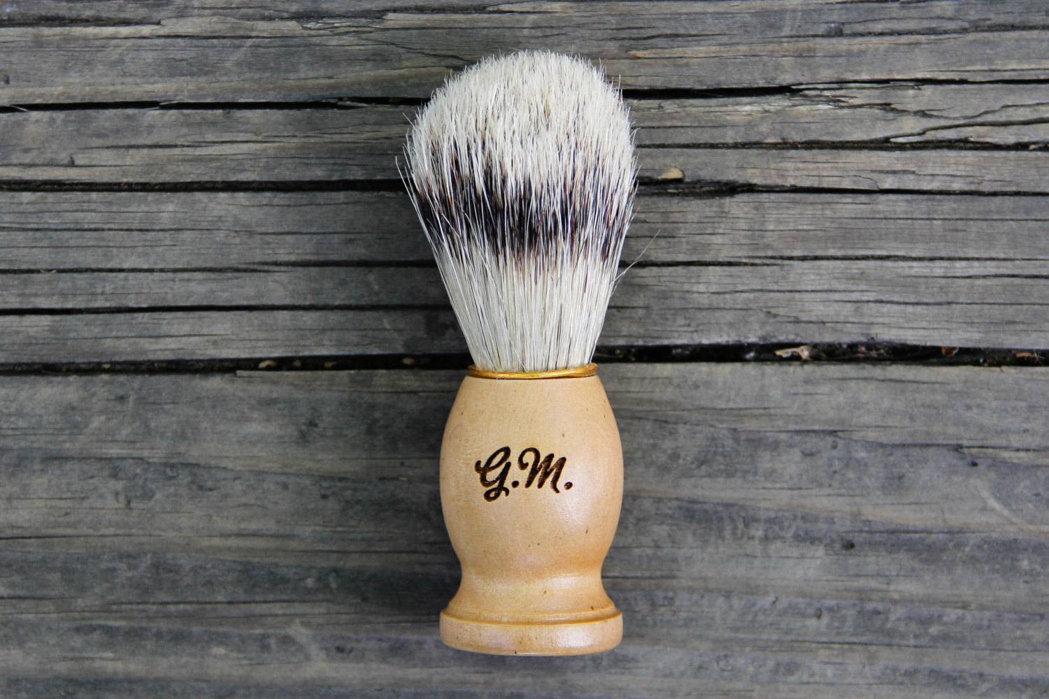 Shaving Brush Kit with All Natural Vegan Shave Soap Handmade in Small